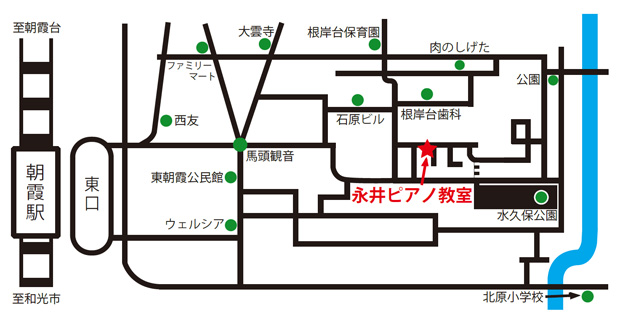 埼玉県朝霞市の永井ピアノ教室｜アクセスマップ